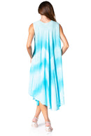 Sakkas Neja Women's Casual Maxi Summer Sleeveless Loose Fit Tie Dye Tank Dress