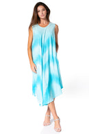 Sakkas Neja Women's Casual Maxi Summer Sleeveless Loose Fit Tie Dye Tank Dress