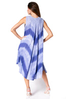 Sakkas Neja Women's Casual Maxi Summer Sleeveless Loose Fit Tie Dye Tank Dress