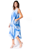 Sakkas Neja Women's Casual Maxi Summer Sleeveless Loose Fit Tie Dye Tank Dress