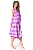 Sakkas Neja Women's Casual Maxi Summer Sleeveless Loose Fit Tie Dye Tank Dress