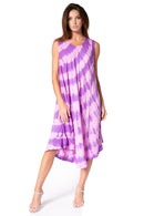 Sakkas Neja Women's Casual Maxi Summer Sleeveless Loose Fit Tie Dye Tank Dress