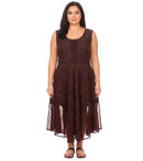 Sakkas Kevina Stonewashed Rayon Embroidered Dress