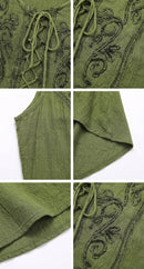 Sakkas Kevina Stonewashed Rayon Embroidered Dress