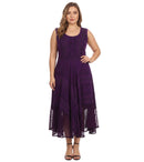 Sakkas Kevina Stonewashed Rayon Embroidered Dress