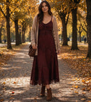 Sakkas Stonewashed Rayon Embroidered Adjustable Spaghetti Straps Long Dress