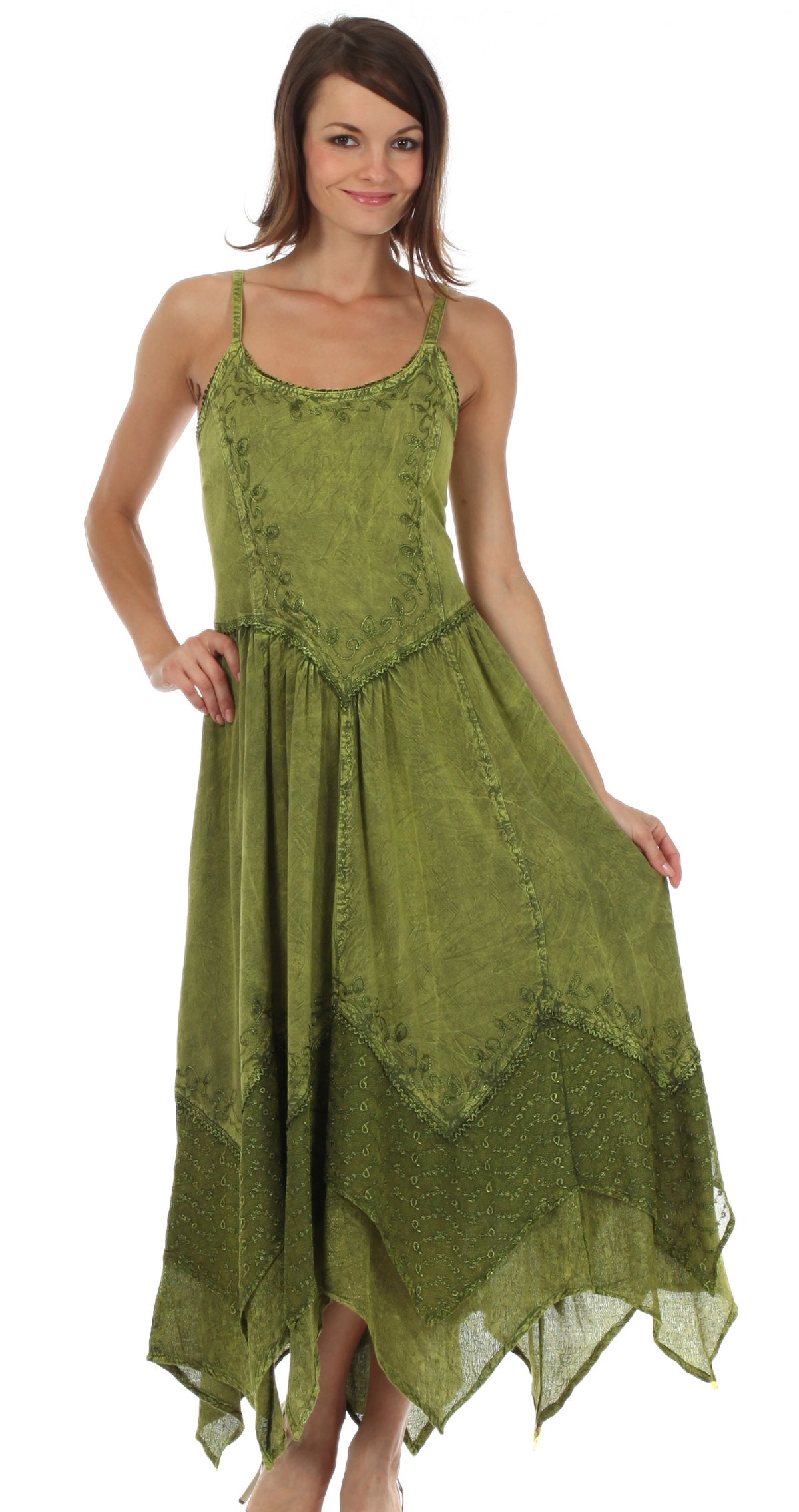 sakkas stonewashed rayon embroidered adjustable spaghetti straps long dress Amazon.com: Sakkas Stonewashed Rayon Embroidered Adjustable Spaghetti  Straps Long Dress - Chocolate