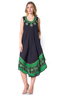 Sakkas Batik Flower Caftan Tank Dress / Cover Up