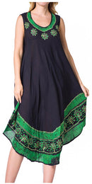 Sakkas Batik Flower Caftan Tank Dress / Cover Up