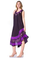 Sakkas Batik Flower Caftan Tank Dress / Cover Up