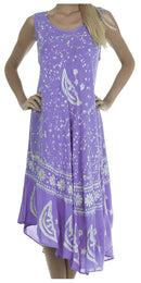 Sakkas Moon and Stars Batik Caftan Tank Dress / Cover Up