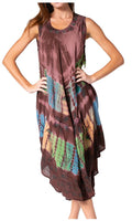 Sakkas Tasanee Caftan Tank Dress / Cover Up#color_Wine