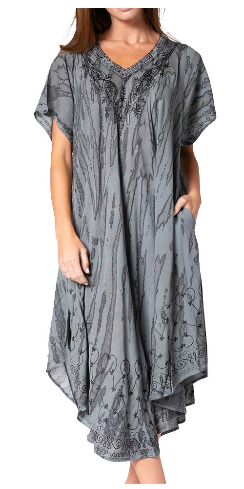 Sakkas Viveka Embroidered Caftan Dress
