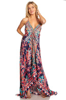 Sakkas Lizi 2025 Womens Maxi High-low Halter Handkerchief Long Dress Beach Party