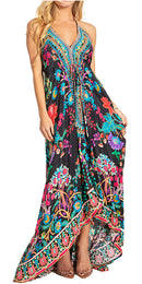 Sakkas Lizi 2025 Womens Maxi High-low Halter Handkerchief Long Dress Beach Party