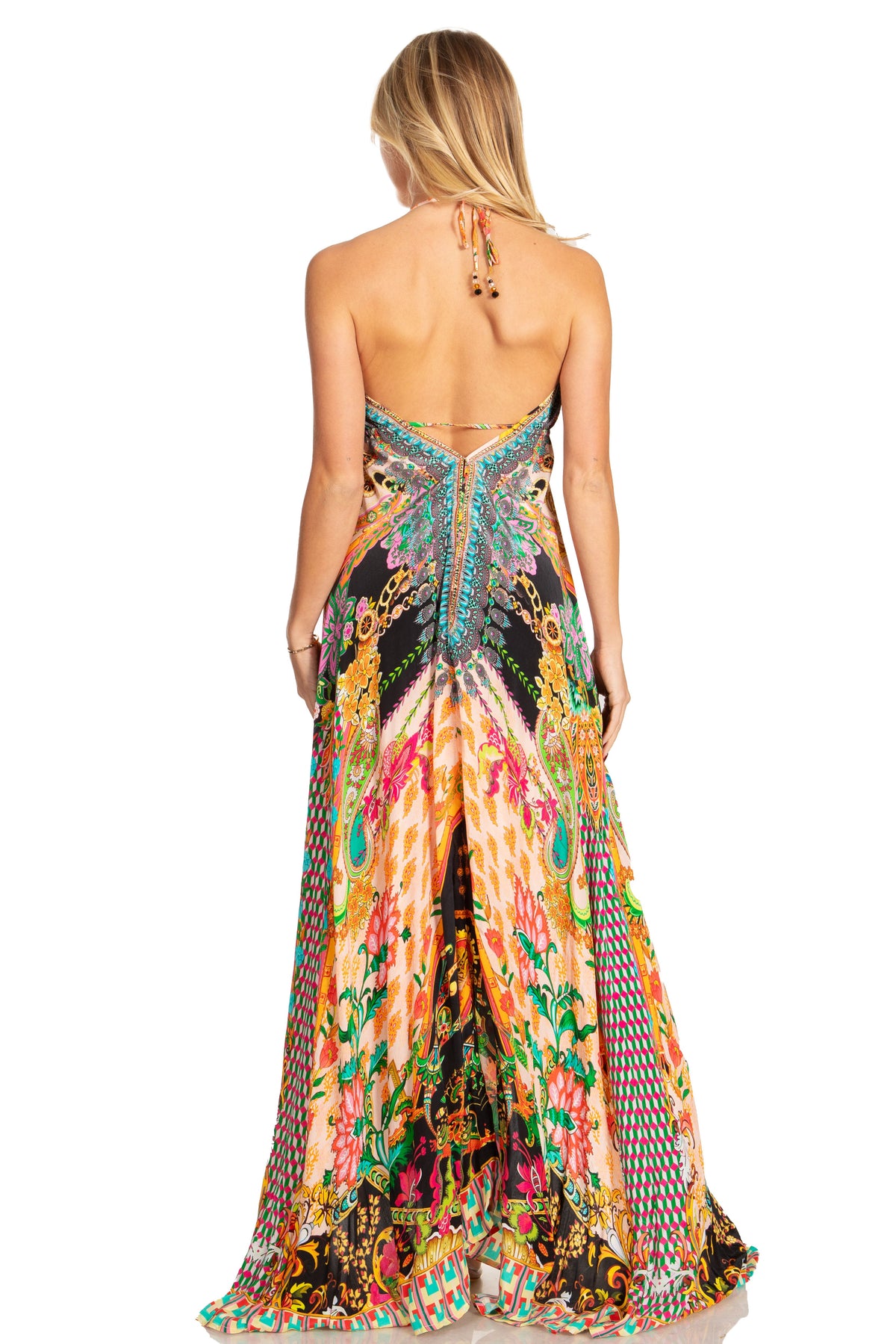 Sakkas Lizi 2025 Womens Maxi High-low Halter Handkerchief Long Dress B