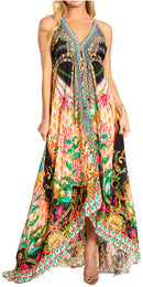 Sakkas Lizi 2025 Womens Maxi High-low Halter Handkerchief Long Dress Beach Party