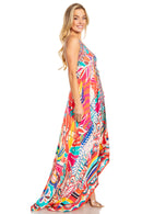 Sakkas Lizi 2025 Womens Maxi High-low Halter Handkerchief Long Dress Beach Party