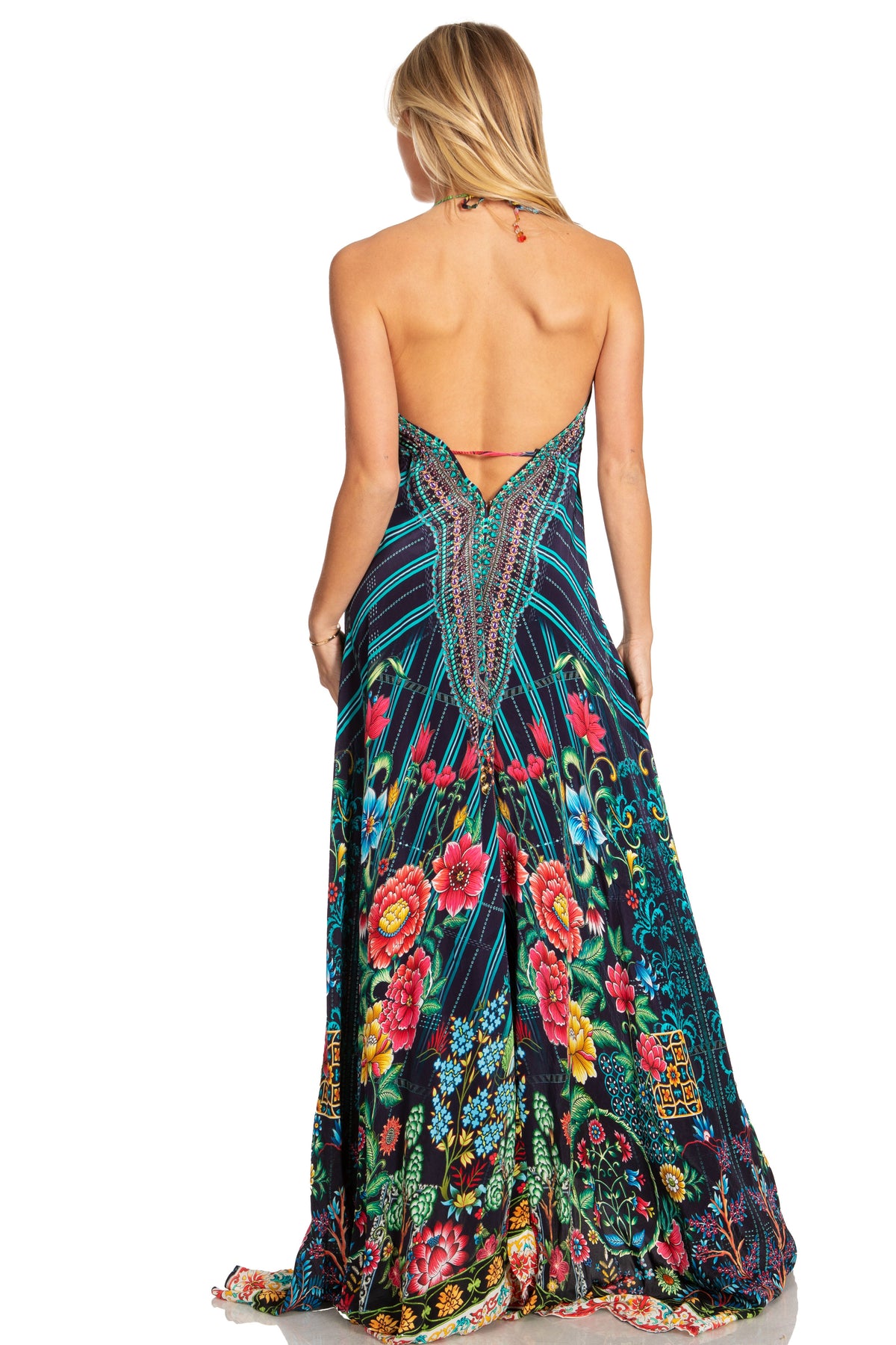 Sakkas Lizi 2025 Womens Maxi High-low Halter Handkerchief Long Dress B