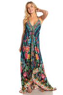 Sakkas Lizi 2025 Womens Maxi High-low Halter Handkerchief Long Dress Beach Party