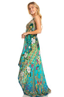 Sakkas Lizi 2025 Womens Maxi High-low Halter Handkerchief Long Dress Beach Party