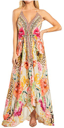 Sakkas Lizi 2025 Womens Maxi High-low Halter Handkerchief Long Dress Beach Party