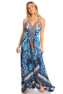 Sakkas Lizi 2025 Womens Maxi High-low Halter Handkerchief Long Dress Beach Party