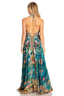 Sakkas Lizi 2025 Womens Maxi High-low Halter Handkerchief Long Dress Beach Party