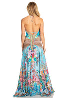 Sakkas Lizi 2025 Womens Maxi High-low Halter Handkerchief Long Dress Beach Party