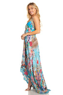 Sakkas Lizi 2025 Womens Maxi High-low Halter Handkerchief Long Dress Beach Party