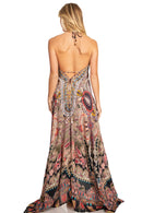 Sakkas Lizi 2025 Womens Maxi High-low Halter Handkerchief Long Dress Beach Party