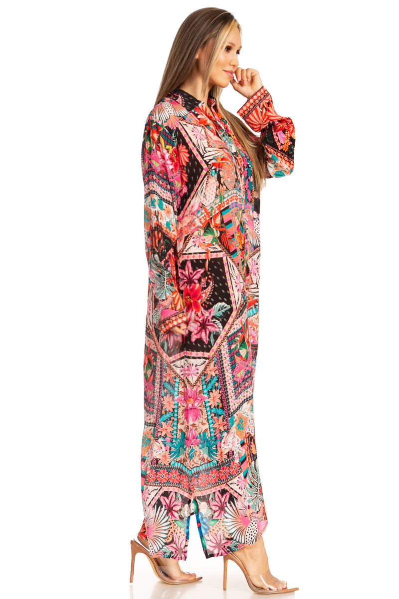 womens long sleeve summer dresses Vintage Cotton Long Sleeve Maxi Dress Button Tiered A-Line Plus Size Shirt Dress Summer Casual Flowy Long Beach Vacation Dresses for Women 2024, Black, Small at Amazon Women's Clothing store