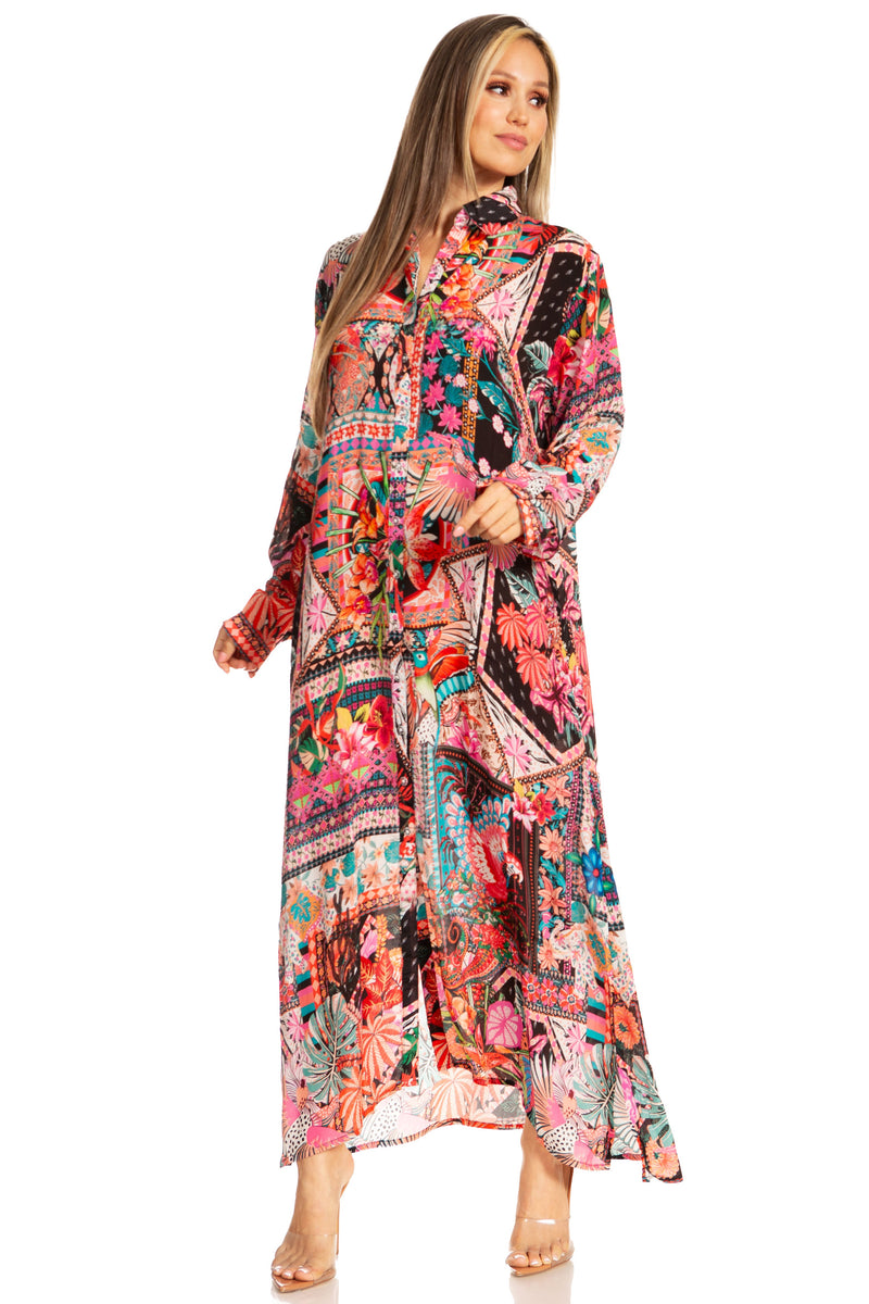 long sleeve summer maxi dress Floral Rayon Dress: Boho Frill Evening %0D%0A*%20Pay%20special%20attention%20on%20measurements%20to%20ensure%20proper%20fit Long Sleeve Flare Dress