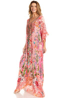 Sakkas Georgettina 2025 Flowy Rhinestone V Neck Long Caftan Dress / Cover Up