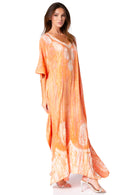 Sakkas Tacy Women's Casual Boho Summer Maxi Dress Caftan Kaftan Cover-up LougeWear