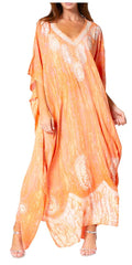 Sakkas Tacy Women's Casual Boho Summer Maxi Dress Caftan Kaftan Cover-up LougeWear#color_10-Cooper