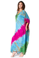 Sakkas Catia Women's Boho Casual Long Maxi Caftan Dress Kaftan Cover-up LougeWear