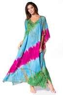 Sakkas Catia Women's Boho Casual Long Maxi Caftan Dress Kaftan Cover-up LougeWear