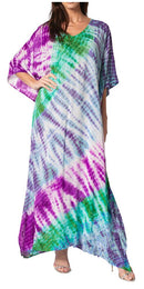 Sakkas Catia Women's Boho Casual Long Maxi Caftan Dress Kaftan Cover-up LougeWear