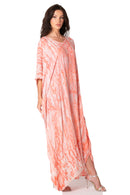Sakkas Catia Women's Boho Casual Long Maxi Caftan Dress Kaftan Cover-up LougeWear