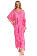 Sakkas Catia Women's Boho Casual Long Maxi Caftan Dress Kaftan Cover-up LougeWear