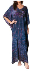 Sakkas Catia Women's Boho Casual Long Maxi Caftan Dress Kaftan Cover-up LougeWear #color_4-Grey