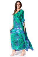 Sakkas Catia Women's Boho Casual Long Maxi Caftan Dress Kaftan Cover-up LougeWear