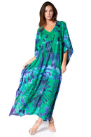 Sakkas Catia Women's Boho Casual Long Maxi Caftan Dress Kaftan Cover-up LougeWear