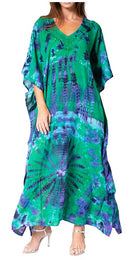 Sakkas Catia Women's Boho Casual Long Maxi Caftan Dress Kaftan Cover-up LougeWear