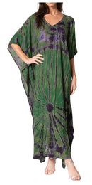 Sakkas Catia Women's Boho Casual Long Maxi Caftan Dress Kaftan Cover-up LougeWear