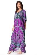 Sakkas Catia Women's Boho Casual Long Maxi Caftan Dress Kaftan Cover-up LougeWear