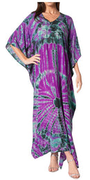 Sakkas Catia Women's Boho Casual Long Maxi Caftan Dress Kaftan Cover-up LougeWear