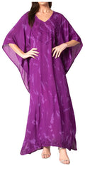 Sakkas Catia Women's Boho Casual Long Maxi Caftan Dress Kaftan Cover-up LougeWear#color_48-Purple