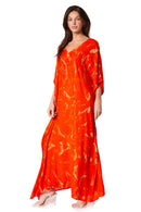 Sakkas Catia Women's Boho Casual Long Maxi Caftan Dress Kaftan Cover-up LougeWear